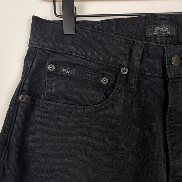 Polo Ralph Lauren Hampton Relaxed Straight Leg Jeans Mens 30x30 Black Denim - Picture 10 of 16